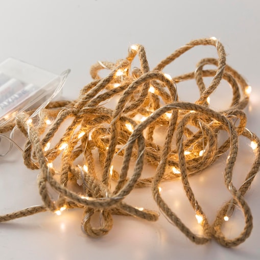 Lina Led Sznur Jutowy Girlanda Świetlna 5M Baterie