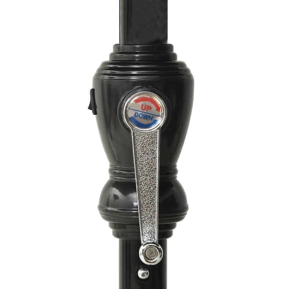 vidaXL Parasol ogrodowy z LED i stalowym słupkiem, antracytowy, 2x3 m