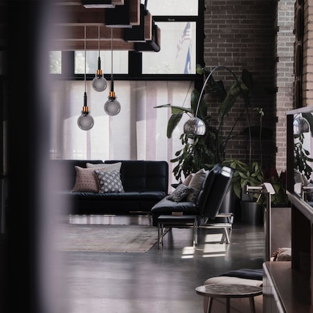 Lampa wisząca szklana czarna nowoczesna złota czarna E14