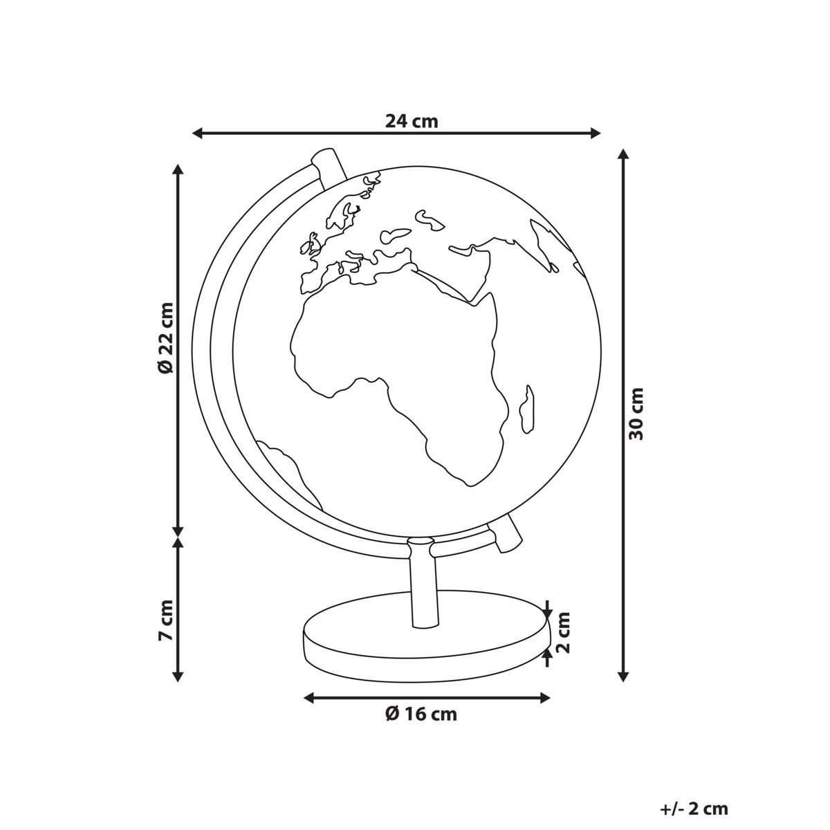 Globus LED 30 cm niebieski STANLEY