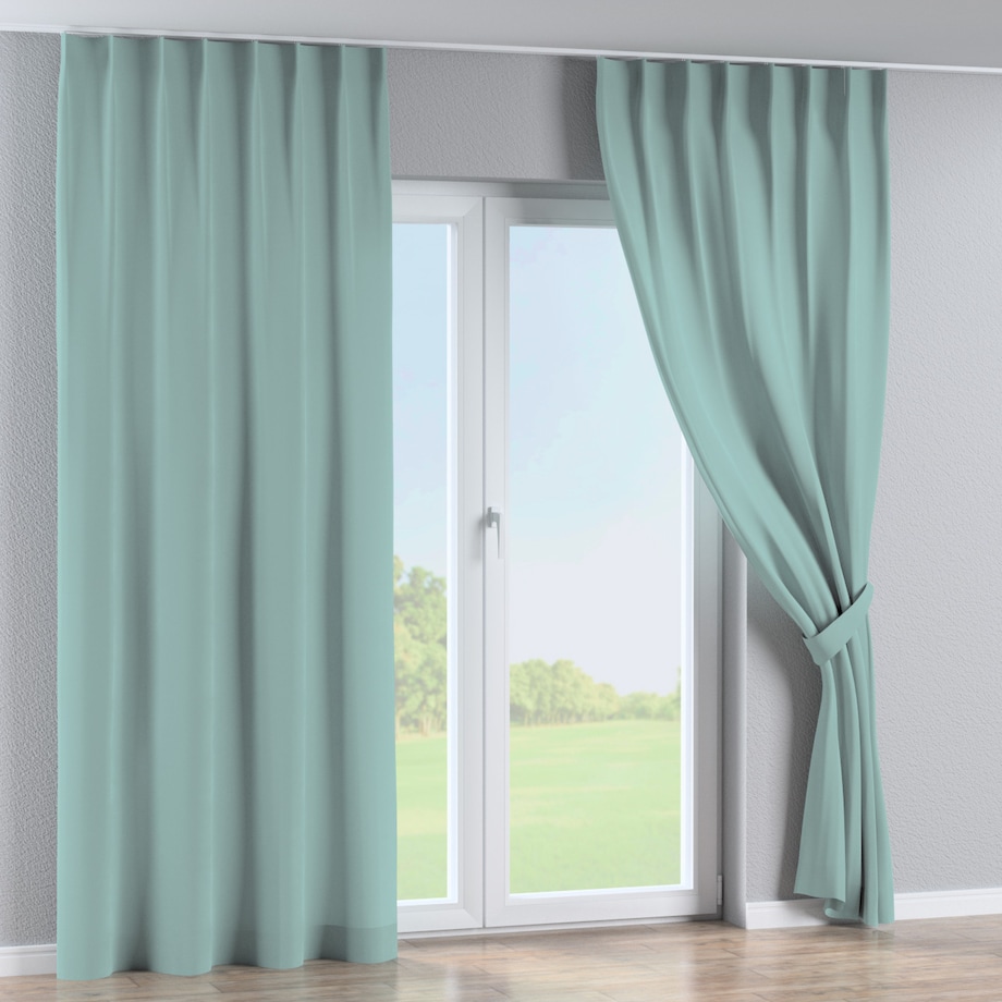 Zasłona na haczykach flex pojedynczych 130x260 jasny turkus