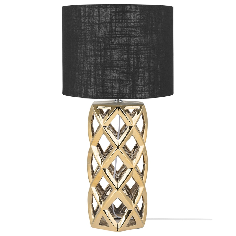 Lampka nocna ceramiczna złota SELJA