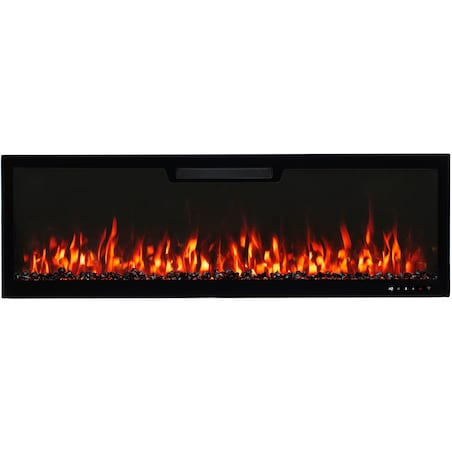 Kominek elektryczny AFLAMO Elite 153 - ścienny i do zabudowy - 153x46x13 cm - kominek LED z funkcją grzania 750/1500 W