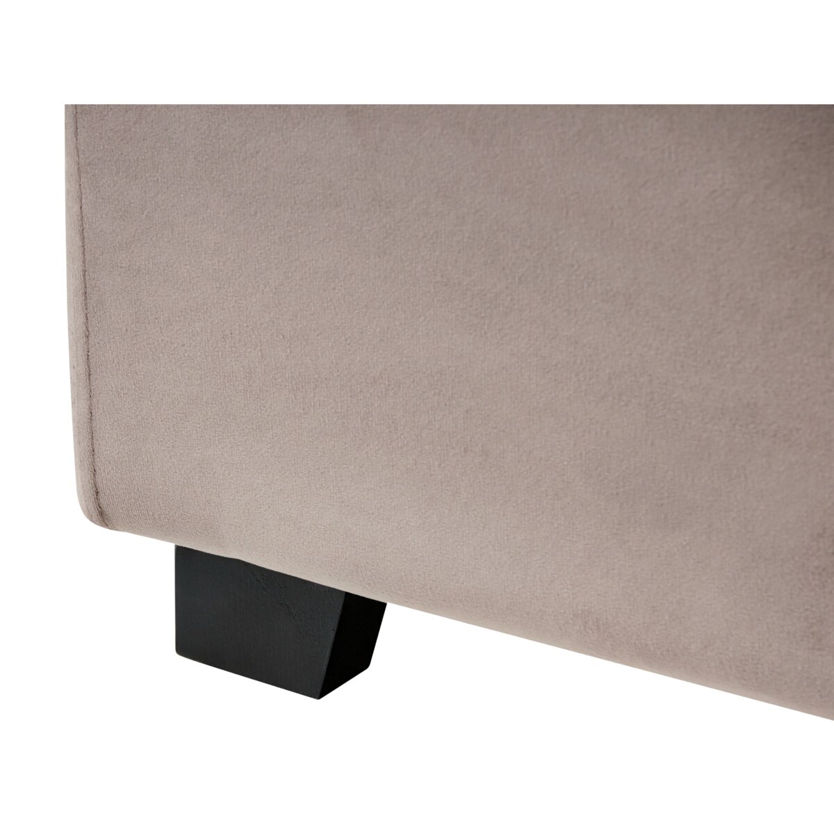 Łóżko wodne Welur ROUEN 160 x 200 cm Beżowoszary