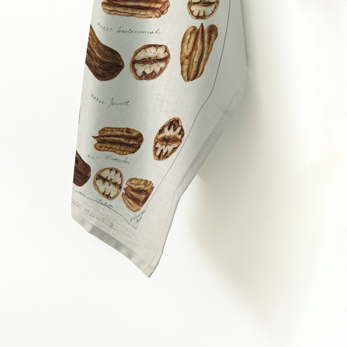 ścierka kuchenna lniana - orzechy włoskie 50x70 cm