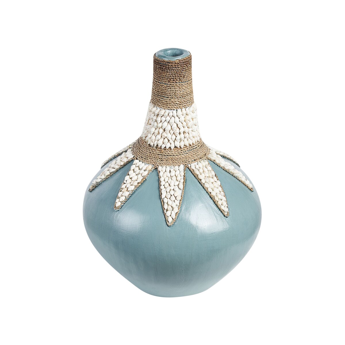 Wazon dekoracyjny z terakoty 43 cm niebieski SILAU