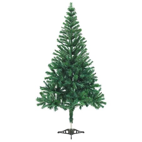 vidaXL Sztuczna choinka z lampkami i bombkami, 210 cm, 910 gałązek