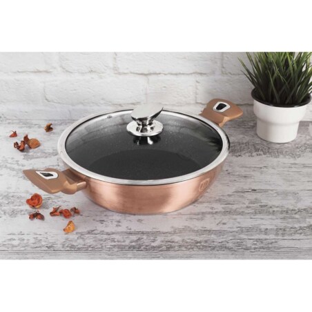 Zestaw garnków 6 elementowy z powłoką marmurową BerlingerHaus Rose Gold BH-7047