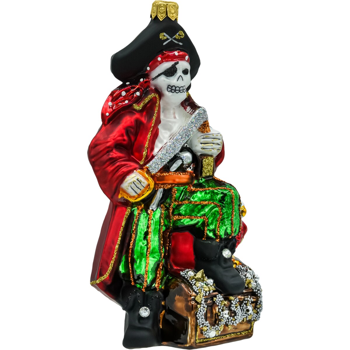 Bombka choinkowa: Pirat ze skrzynią skarbów