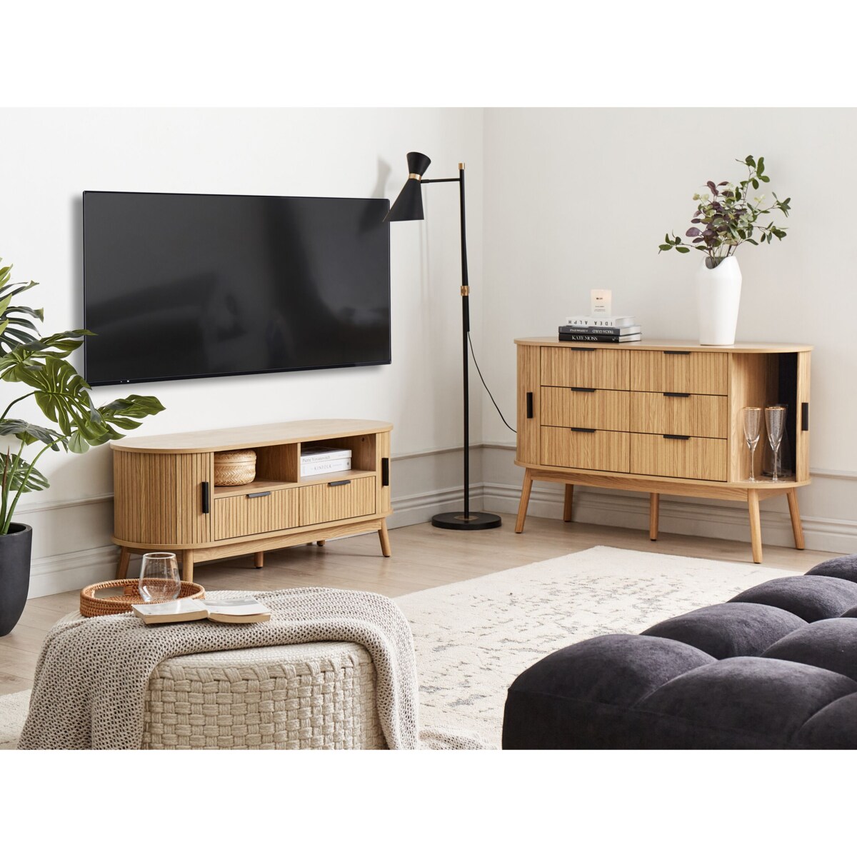 Komoda 6 szuflad jasne drewno SELAH