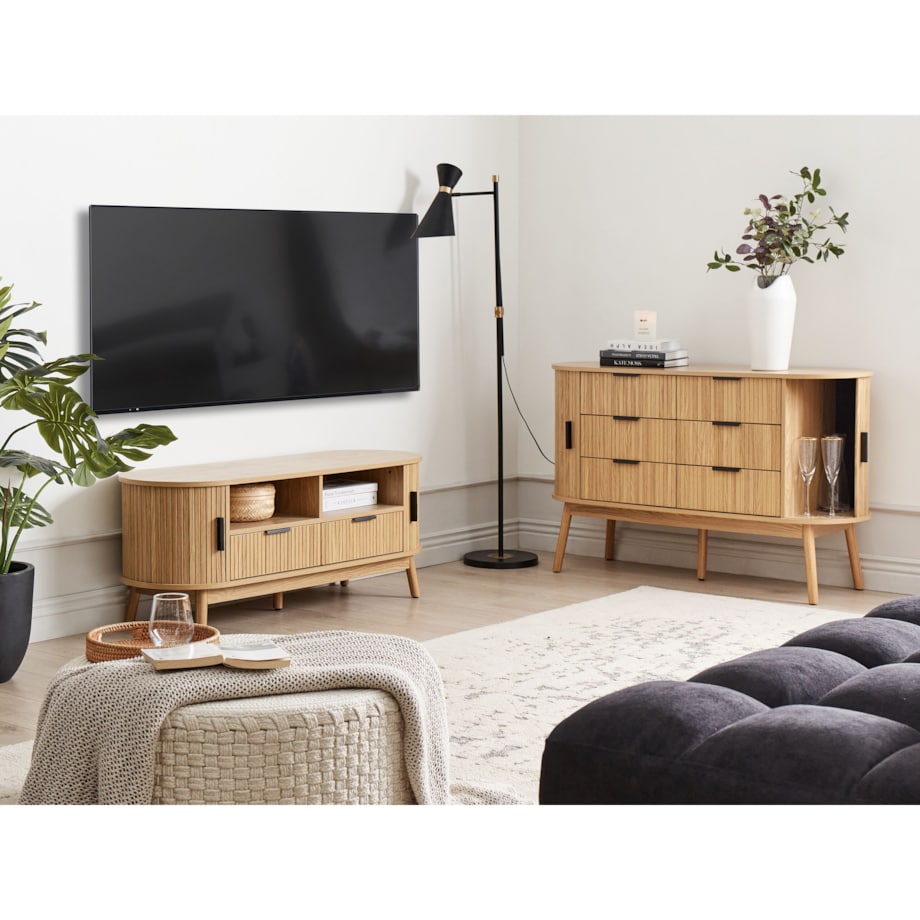 Komoda 6 szuflad jasne drewno SELAH