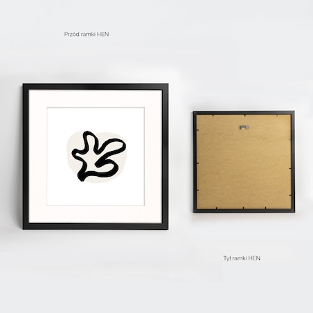 Ramka na zdjęcia 40x40 cm z passe partout czarna ramka z okienkiem passe partout na zdjęcie 30x30 cm kwadratowa ramka FRAMAI®