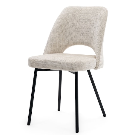 Krzesło tapicerowane MILO jasny beż do salonu jadalni kuchni