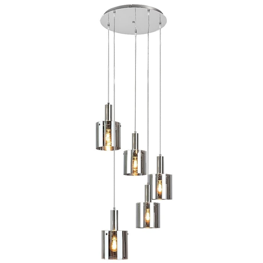 Nowoczesna LAMPA wisząca DONATI 5251 Rabalux szklany zwis kaskada chrom