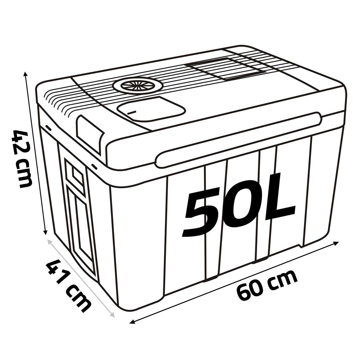 Lodówka turystyczna samochodowa Berdsen Icemax 50A 12V/230V USB 50L szara