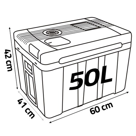 Lodówka turystyczna samochodowa Berdsen Icemax 50A 12V/230V USB 50L szara
