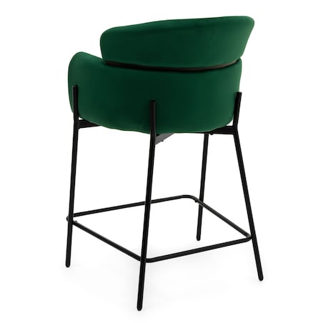 Hoker tapicerowany welurowy do salonu BOLZANO zielony