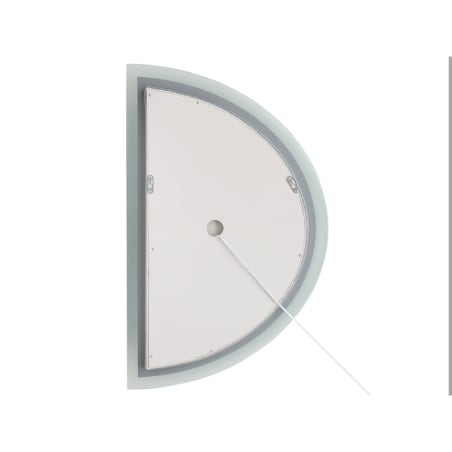 Półokrągłe lustro ścienne LED ø 80 cm srebrne BEZONS