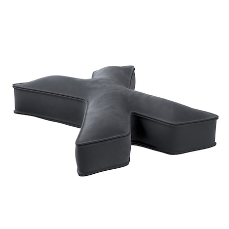 Poduszka literka X, grafitowy szary, 35x40cm, Posh Velvet