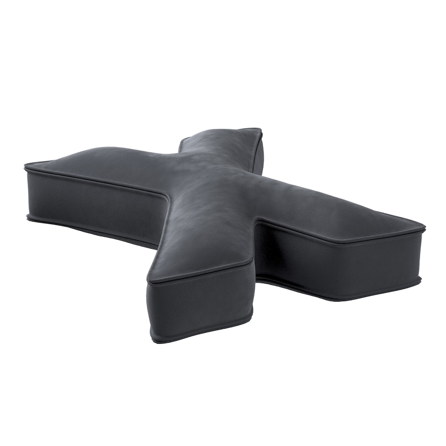 Poduszka literka X, grafitowy szary, 35x40cm, Posh Velvet