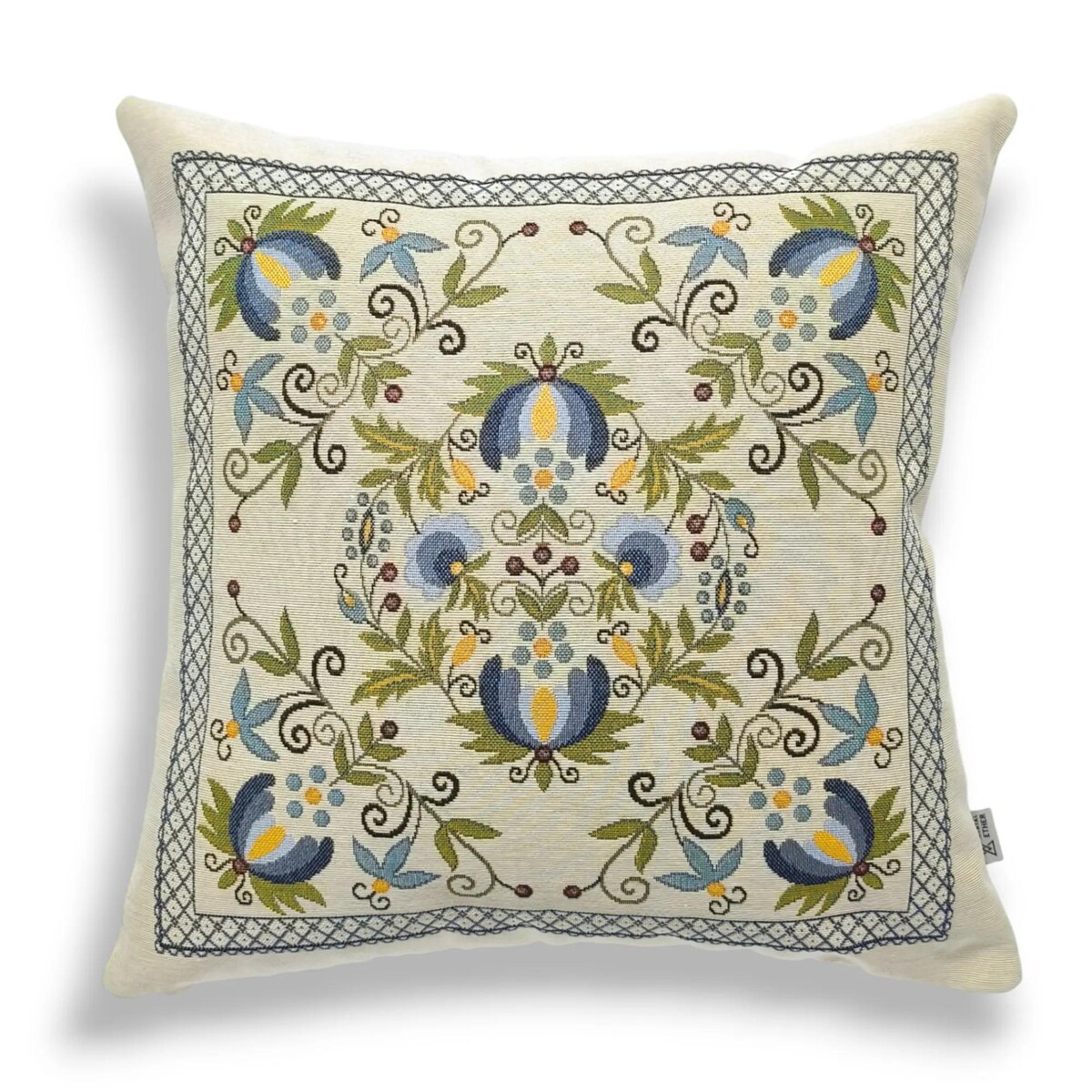 Dwustronna ludowa poduszka gobelinowa 45x45 Legenda