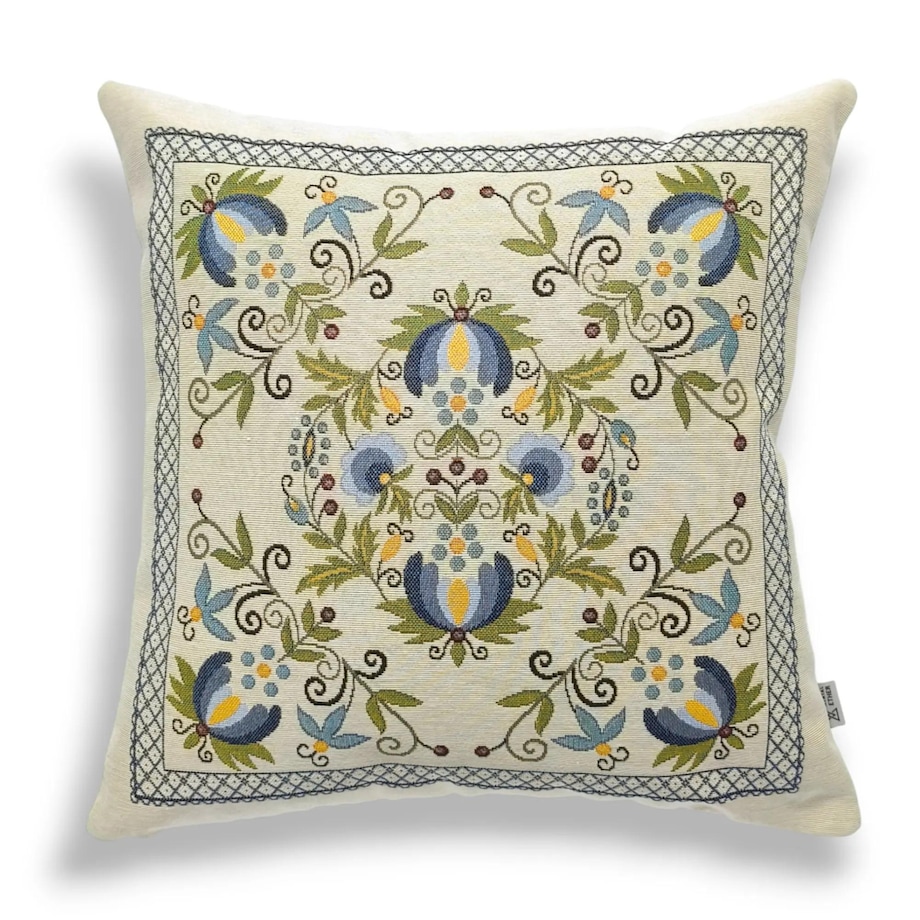 Dwustronna ludowa poduszka gobelinowa 45x45 Legenda