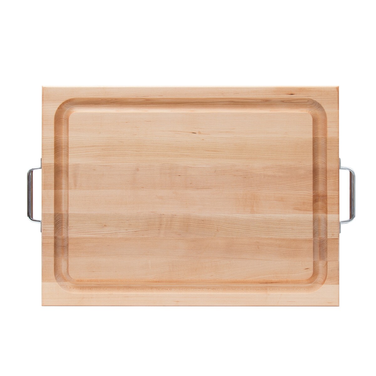 Deska do krojenia klon ze stalowymi uchwytami - 61x46x6 cm / Boos Blocks