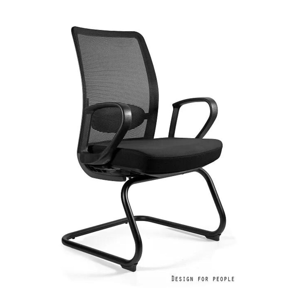 Fotel biurowy ANGGUN SKID czarny