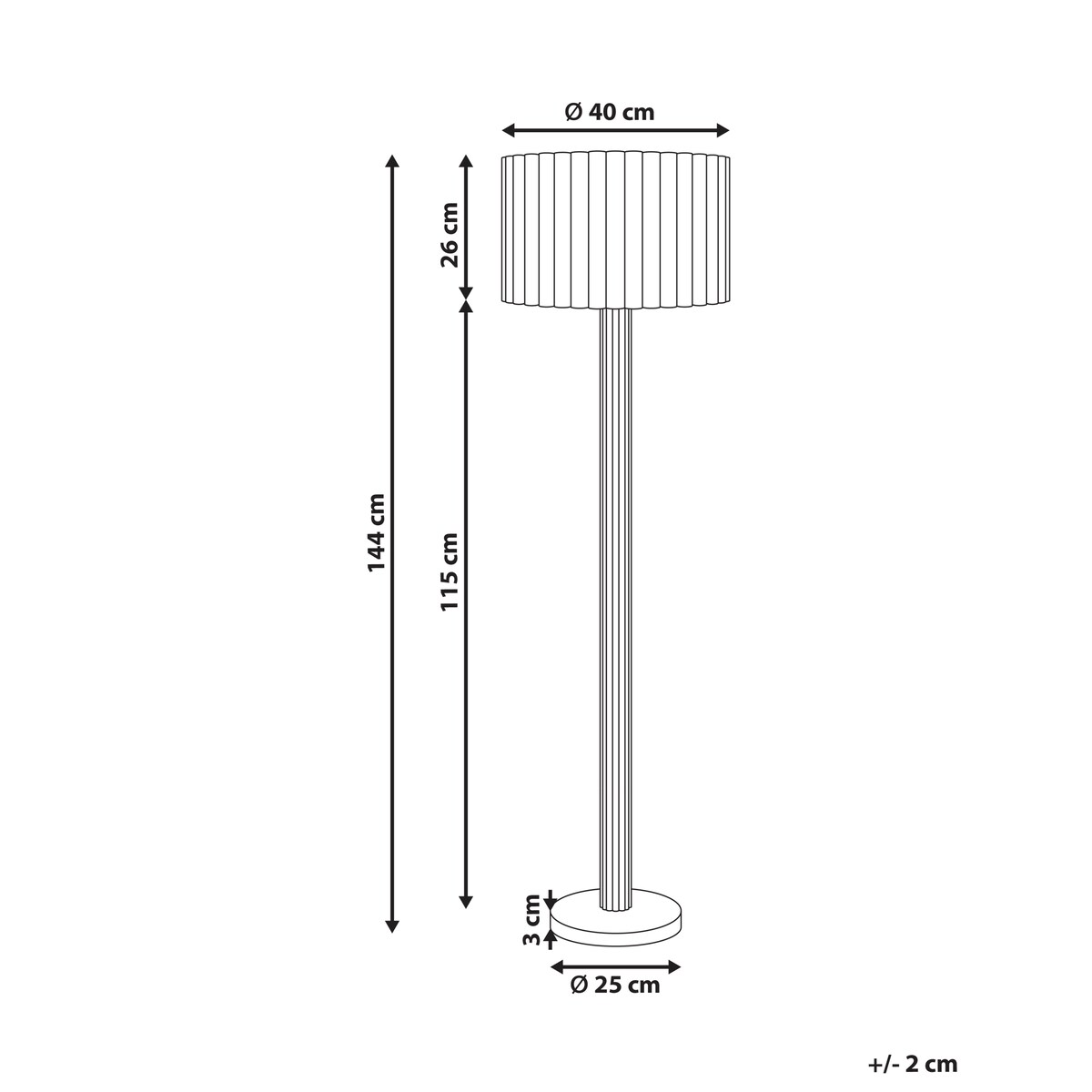 Lampa podłogowa BELESSA Len Jasnobeżowy