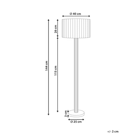 Lampa podłogowa BELESSA Len Jasnobeżowy