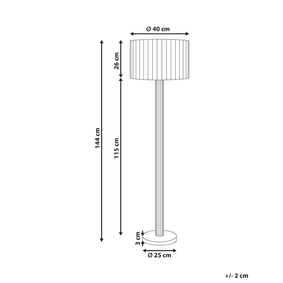 Lampa podłogowa BELESSA Len Jasnobeżowy