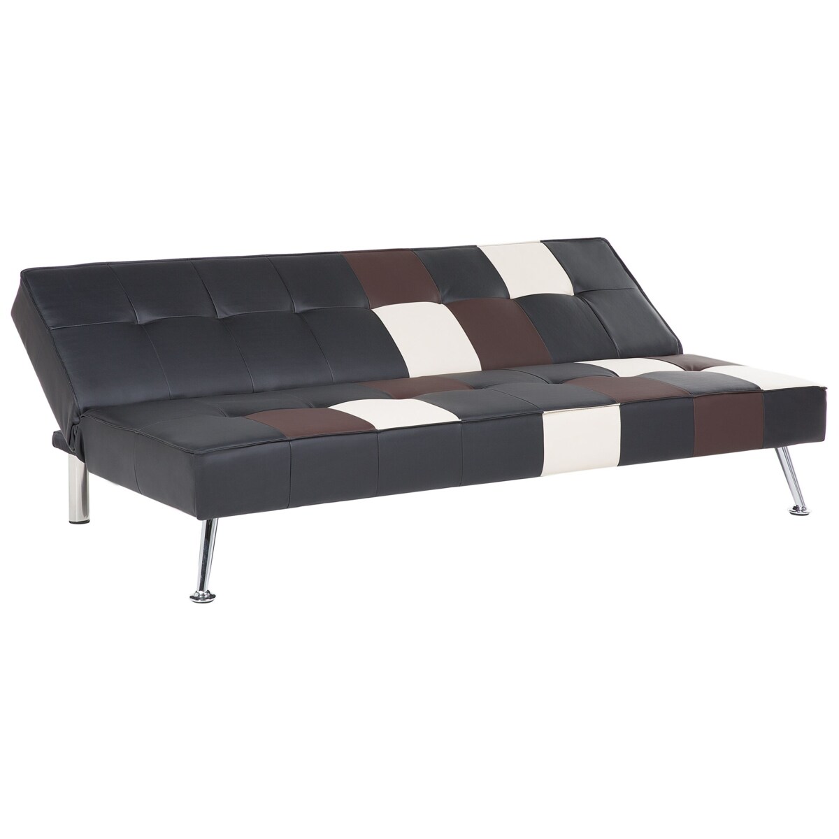 Sofa rozkładana ekoskóra wielokolorowa patchwork OLSKER