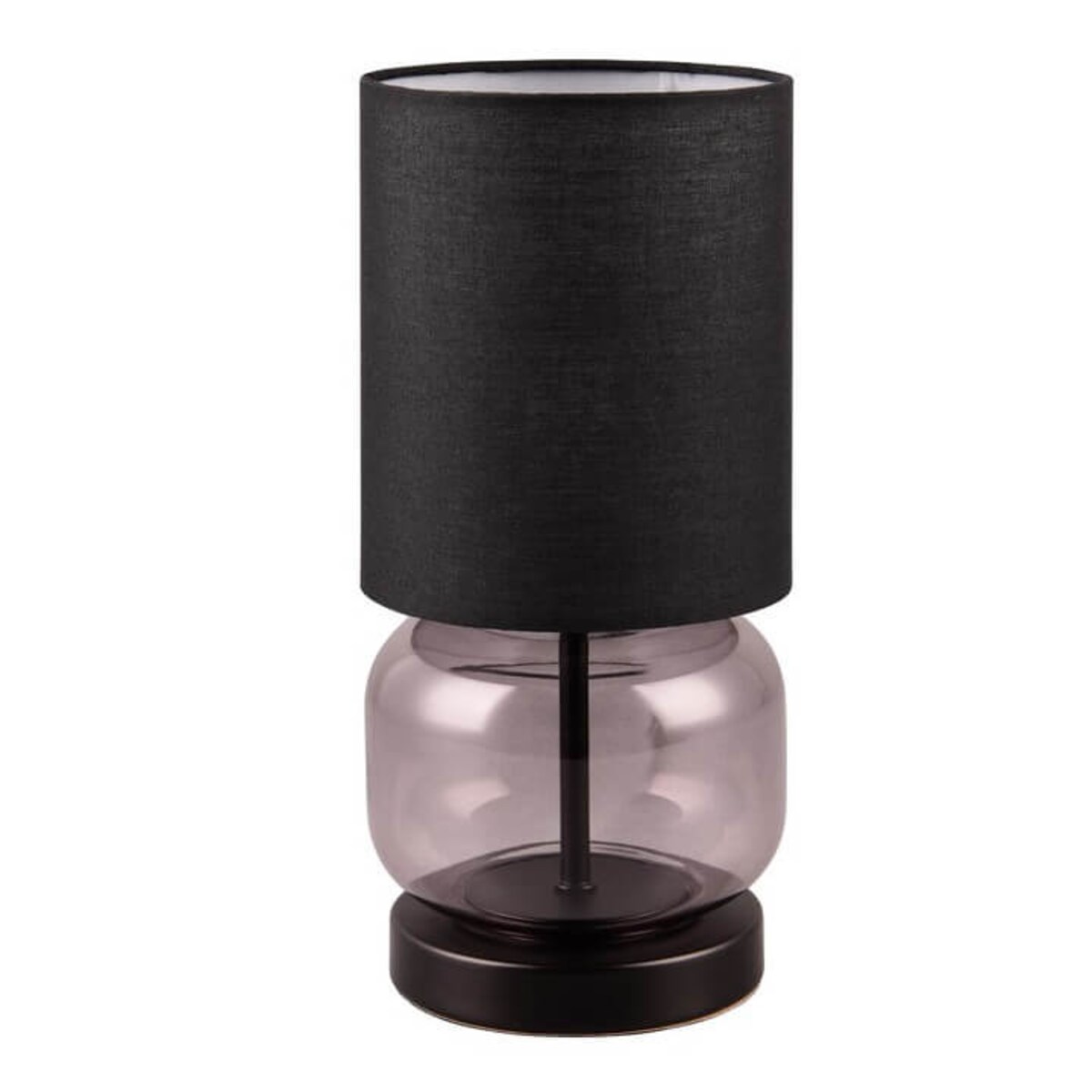 Tkaninowa lampa stołowa Elio 517800154 Trio czarna przydymiona