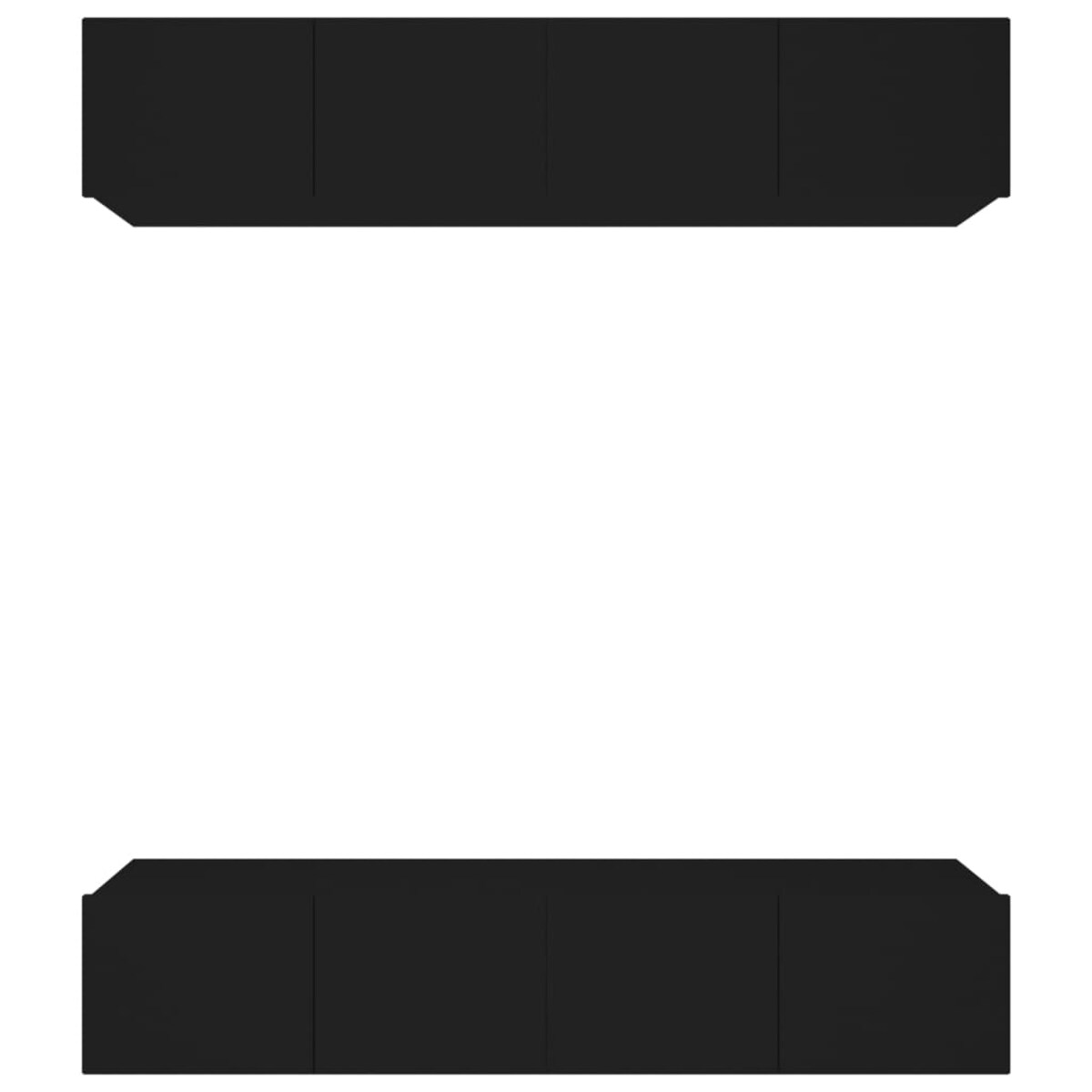 vidaXL Szafki TV, 4 szt., czarne, 80x30x30 cm, materiał drewnopochodny