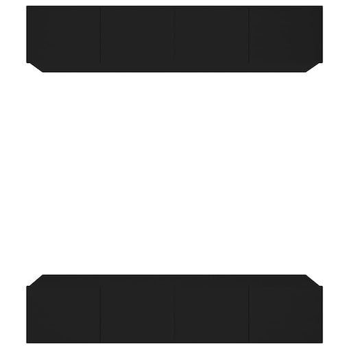 vidaXL Szafki TV, 4 szt., czarne, 80x30x30 cm, materiał drewnopochodny