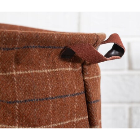 ORGANIZER IRIS brązowy W KRATĘ śr. 32cm