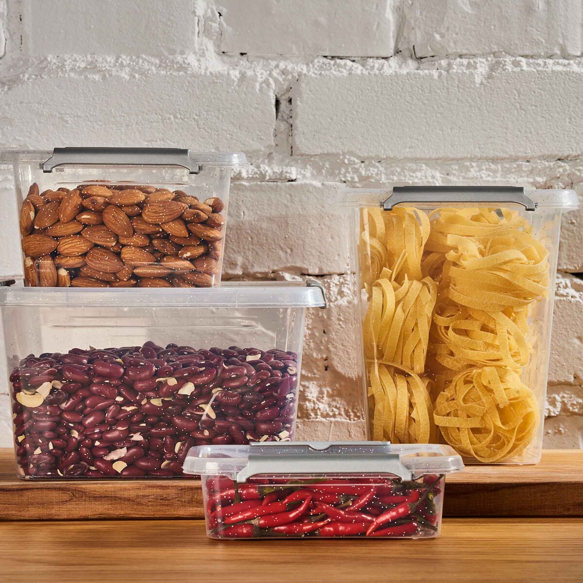 Pojemnik Plastikowy Pudełko Z Pokrywą Na Żywność Antybakteryjne 2X 1,15L