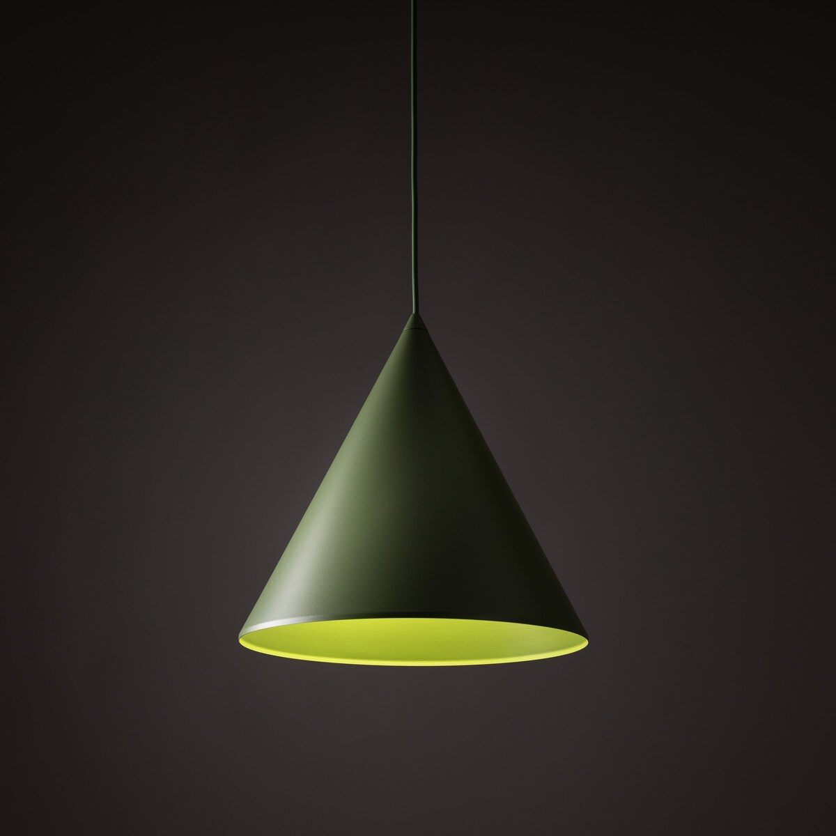 Lampa wisząca CONO PEAPOD L TK Lighting zielona 32 cm E27 nowoczesna do salonu jadalni kuchni regulowana wysokość