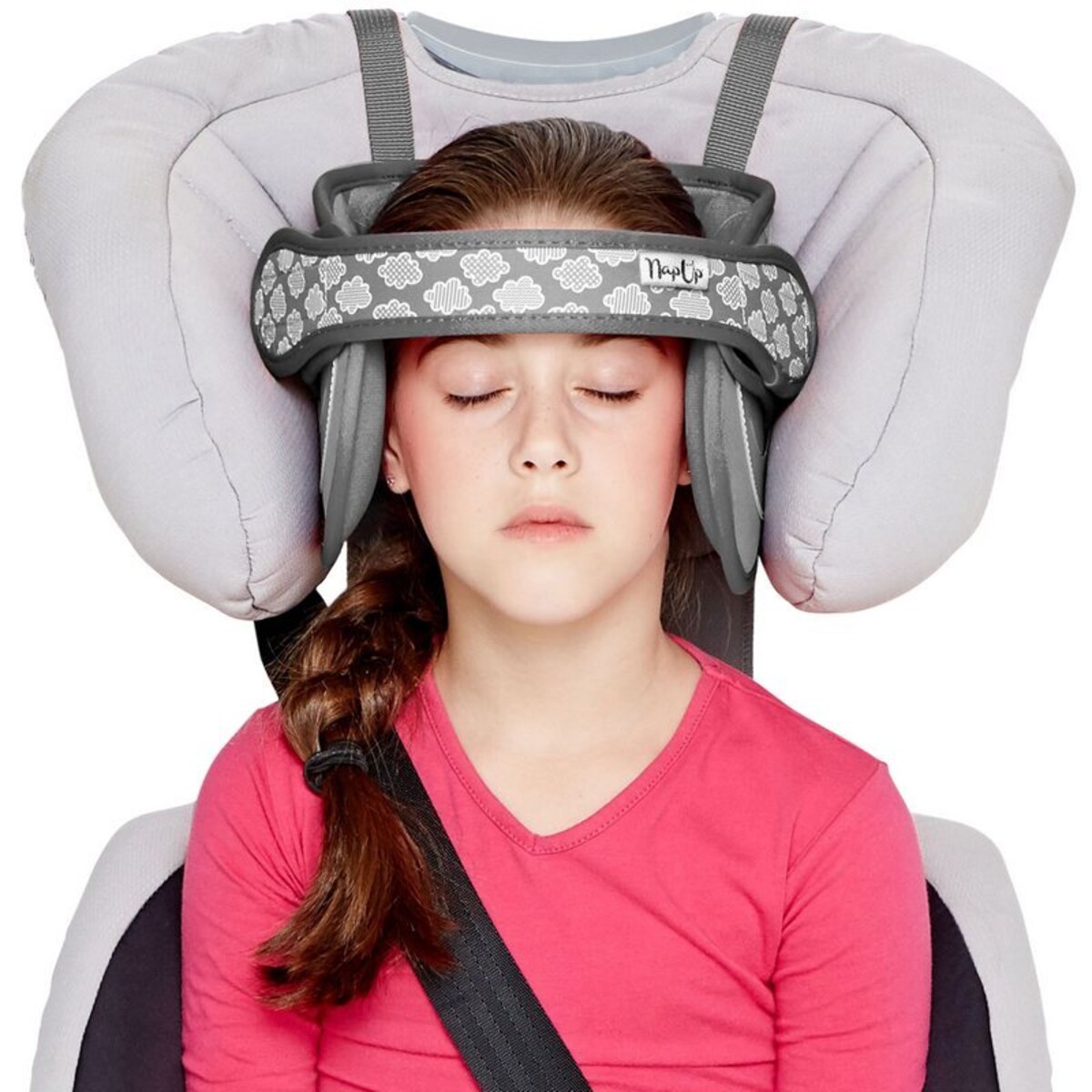 Opaska podtrzymująca głowę w foteliku samochodowym dla dzieci - szara