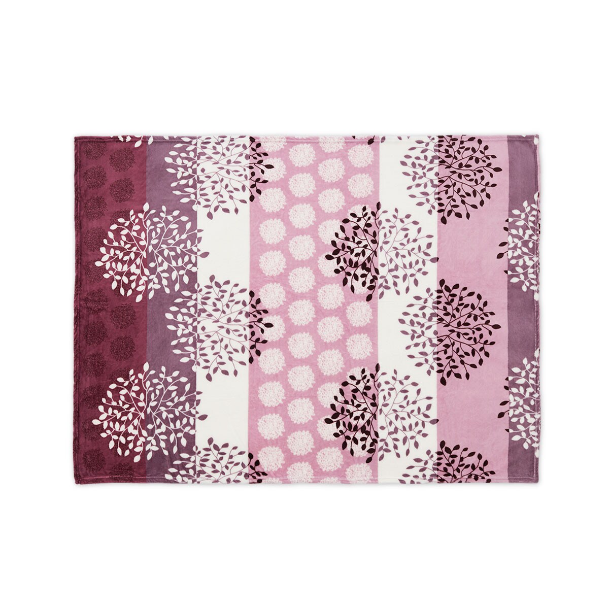 Konsimo NEPETO Pled, fioletowy/różowy/kremowy