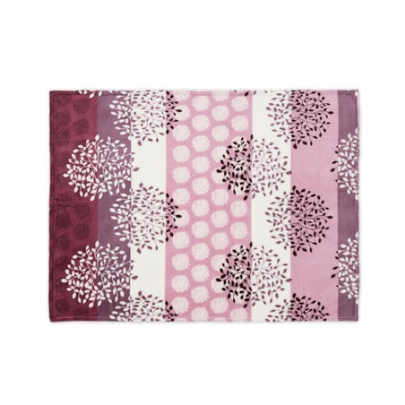 Konsimo NEPETO Pled, fioletowy/różowy/kremowy