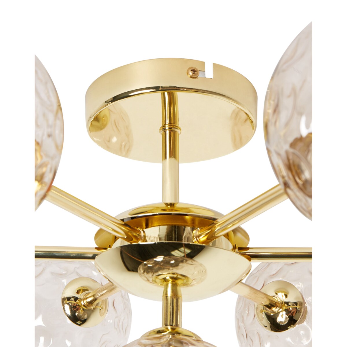 Lampa 7-punktowa szklana beżowa ANADYR