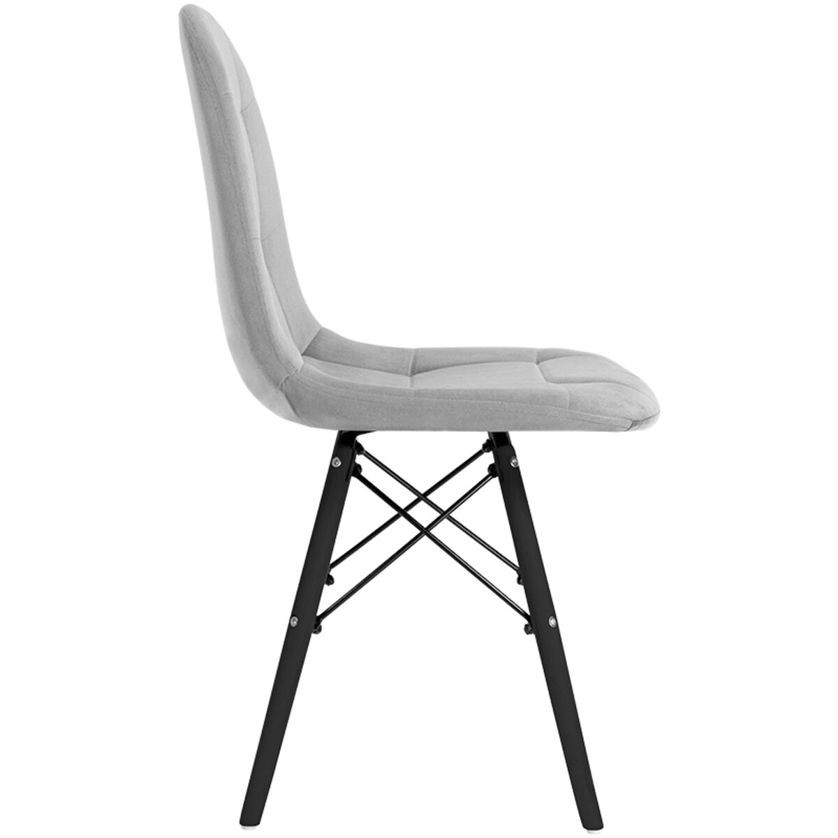 Krzesło tapicerowane do salonu jadalni skandynawskie szare