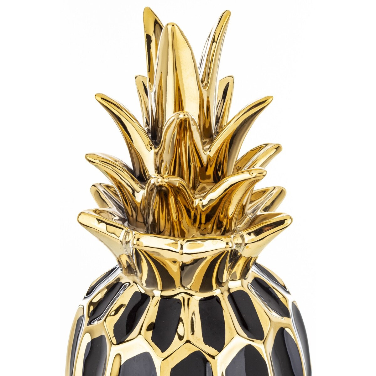 Ananas ceramiczny 31x14 cm PINE czarno-złoty