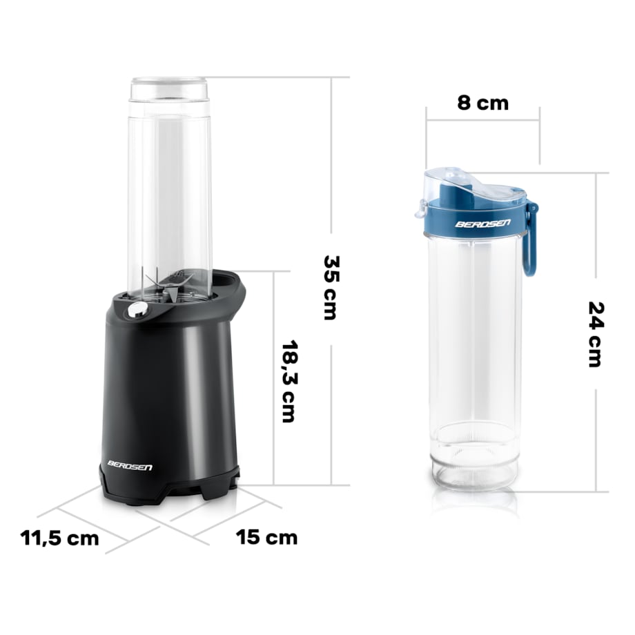 Blender kielichowy smoothie do koktajli Berdsen 700w + 2 butelki 0,57l