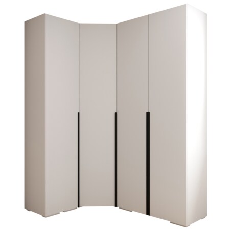 Garderoba wysoka do przedpokoju INOVA 1 Z3 biały+czarny