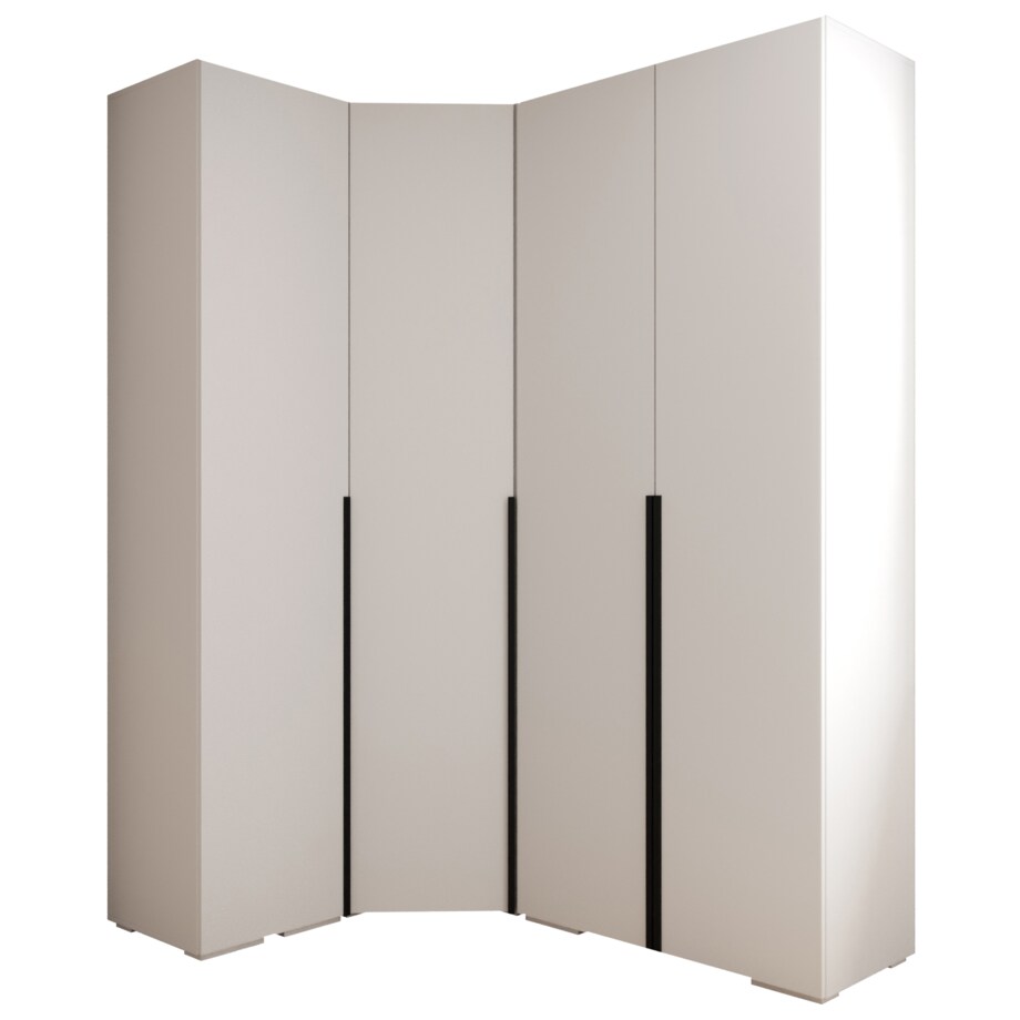 Garderoba wysoka do przedpokoju INOVA 1 Z3 biały+czarny