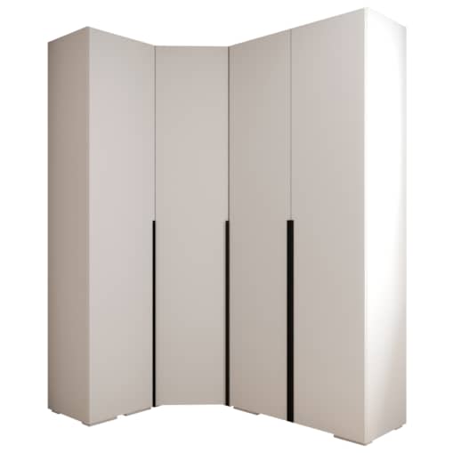 Garderoba wysoka do przedpokoju INOVA 1 Z3 biały+czarny