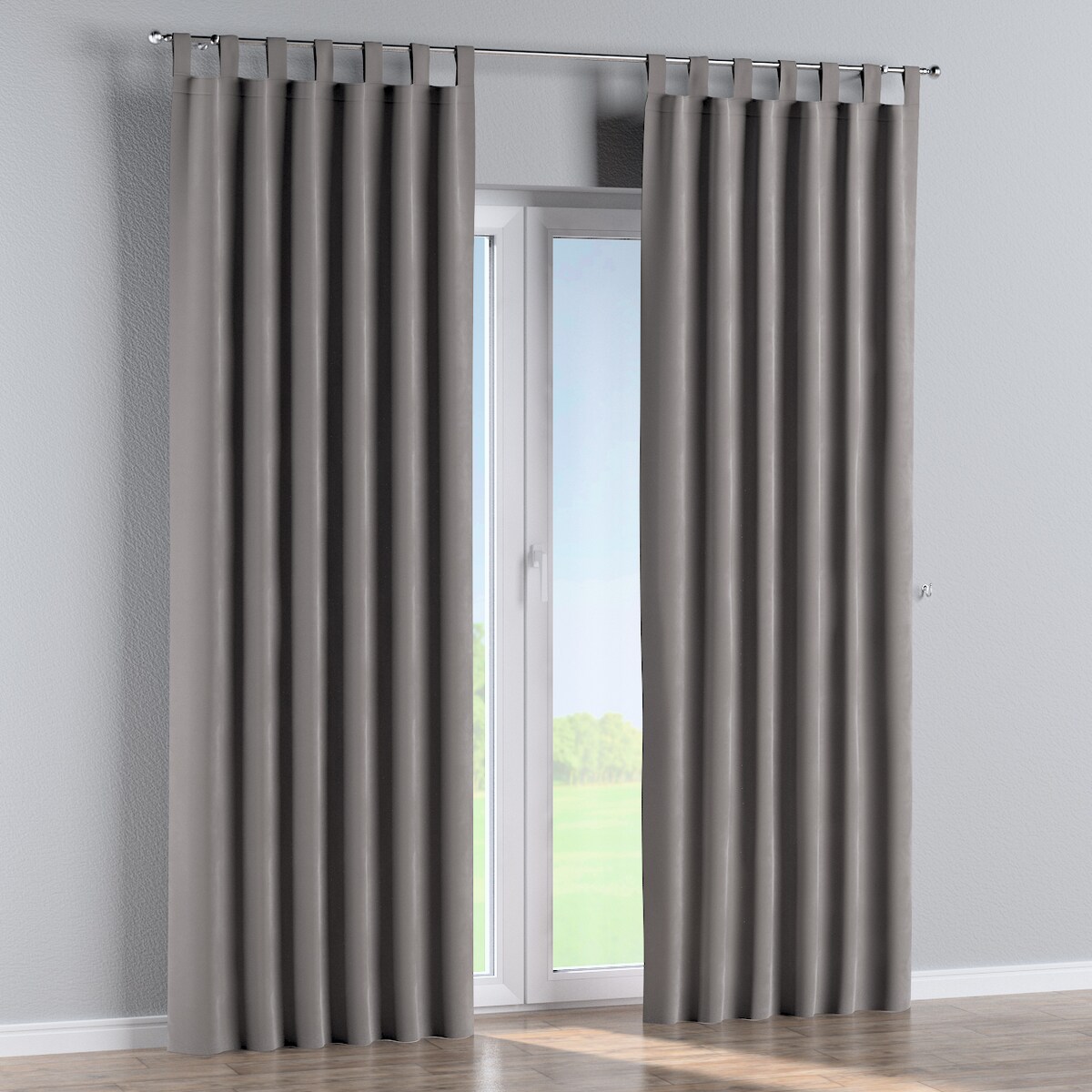 Zasłona na szelkach 1 szt. 130x245 gołębi szary