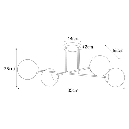 Lampa sufitowa K-5313 z serii ELMO